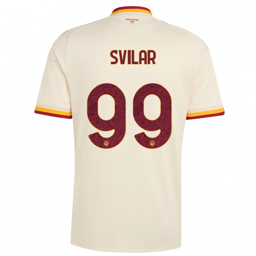 Danxen Kid Mile Svilar #99 Champagne Red Yellow Away Jersey 2026/27 T-Shirt