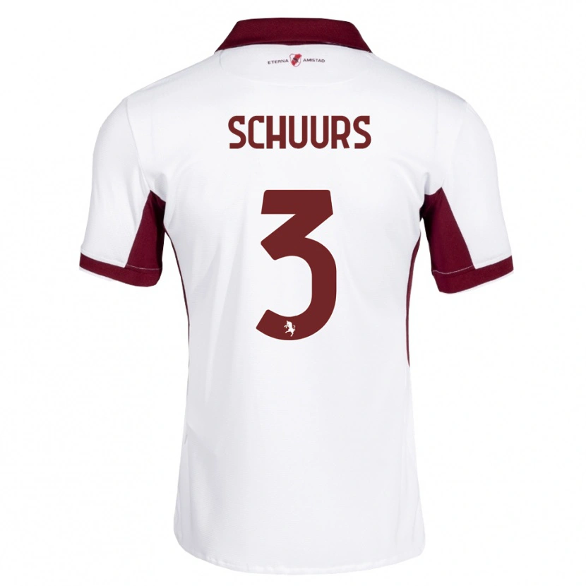 Danxen Kid Perr Schuurs #3 Burgundy White Red Away Jersey 2026/27 T-Shirt