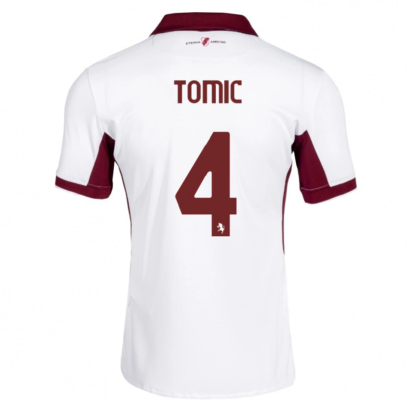 Danxen Kid Luka Tomic #4 Burgundy White Red Away Jersey 2026/27 T-Shirt