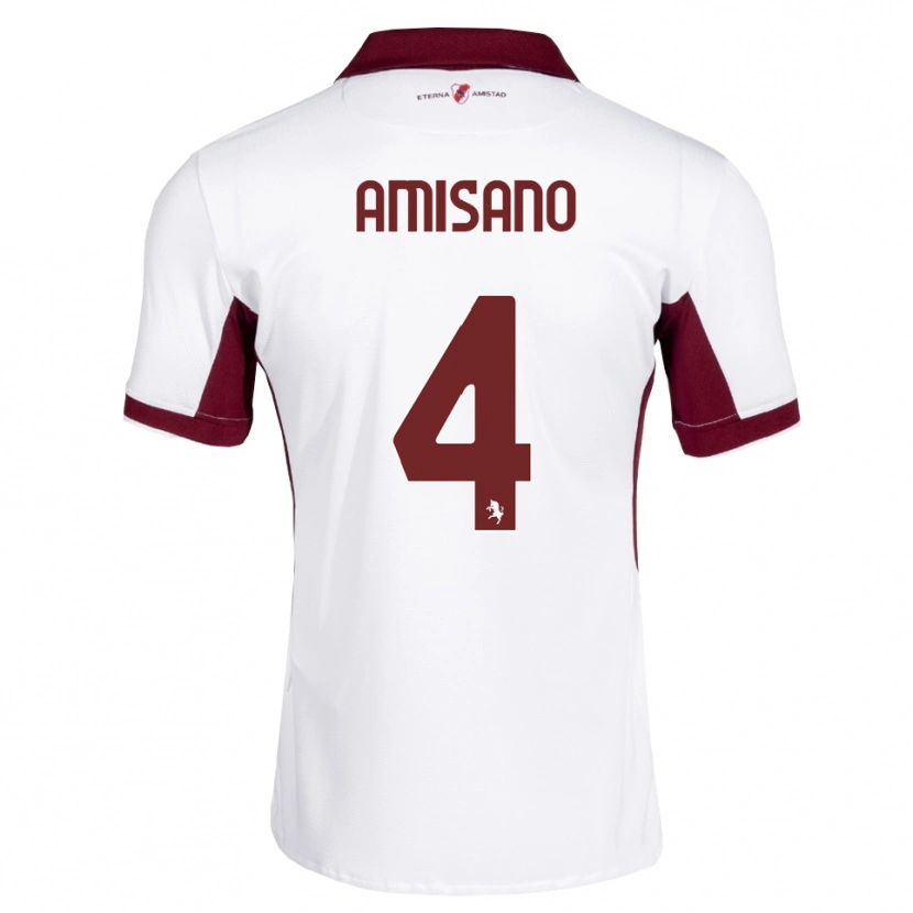 Danxen Kid Manuel Amisano #4 Burgundy White Red Away Jersey 2026/27 T-Shirt