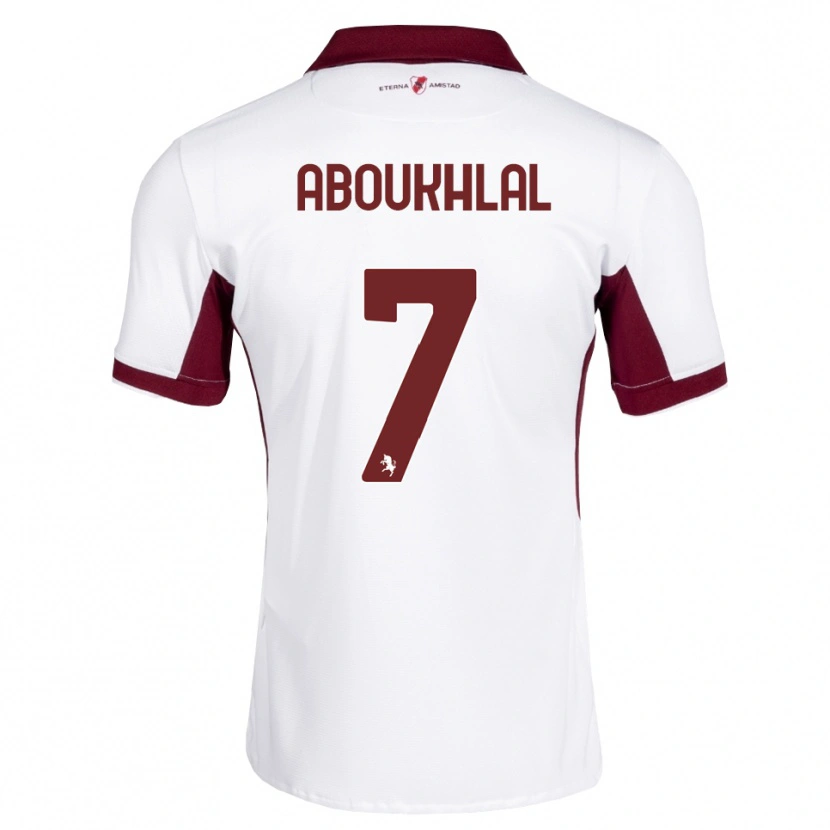 Danxen Kid Zakaria Aboukhlal #7 Burgundy White Red Away Jersey 2026/27 T-Shirt