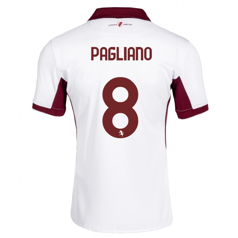 Danxen Kid Nicolò Pagliano #8 Burgundy White Red Away Jersey 2026/27 T-Shirt