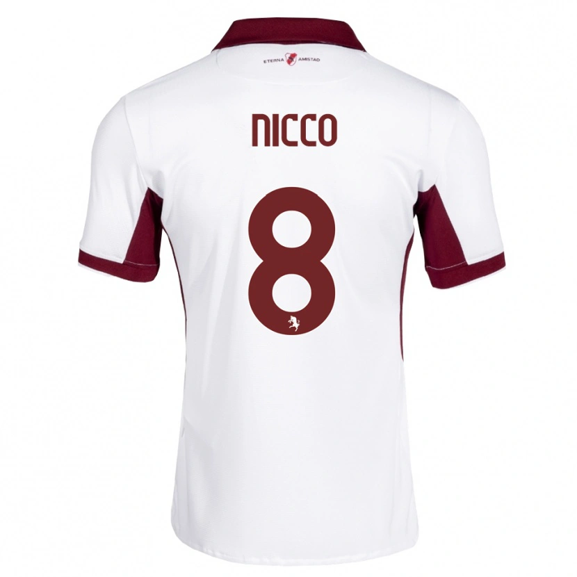 Danxen Kid Giada Nicco #8 Burgundy White Red Away Jersey 2026/27 T-Shirt