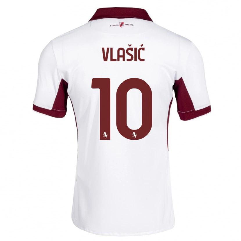 Danxen Kid Nikola Vlašić #10 Burgundy White Red Away Jersey 2026/27 T-Shirt