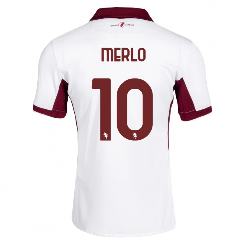 Danxen Kid Mattia Merlo #10 Burgundy White Red Away Jersey 2026/27 T-Shirt