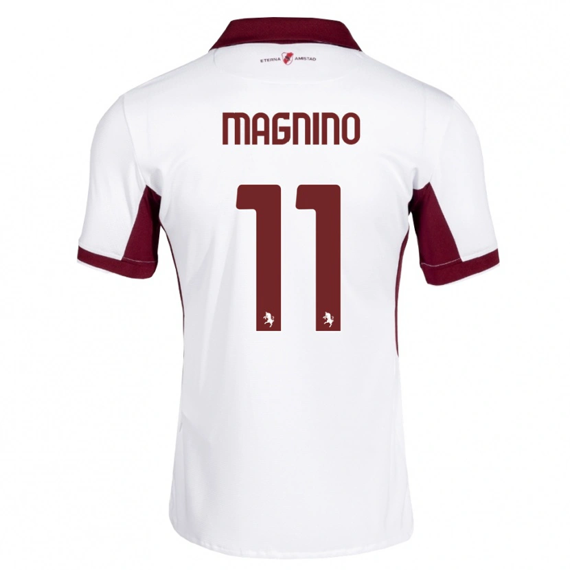 Danxen Kid Emanuele Magnino #11 Burgundy White Red Away Jersey 2026/27 T-Shirt