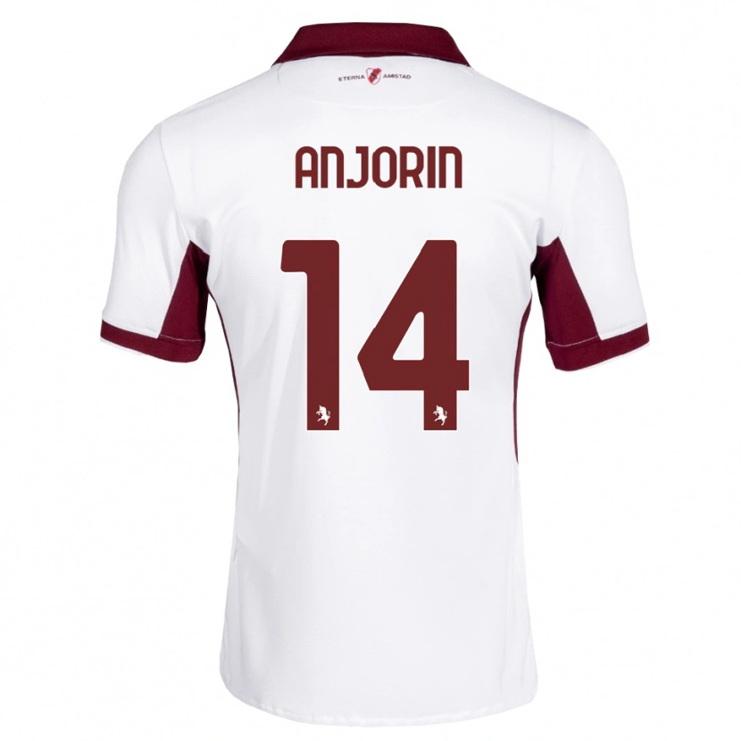 Danxen Kid Tino Anjorin #14 Burgundy White Red Away Jersey 2026/27 T-Shirt