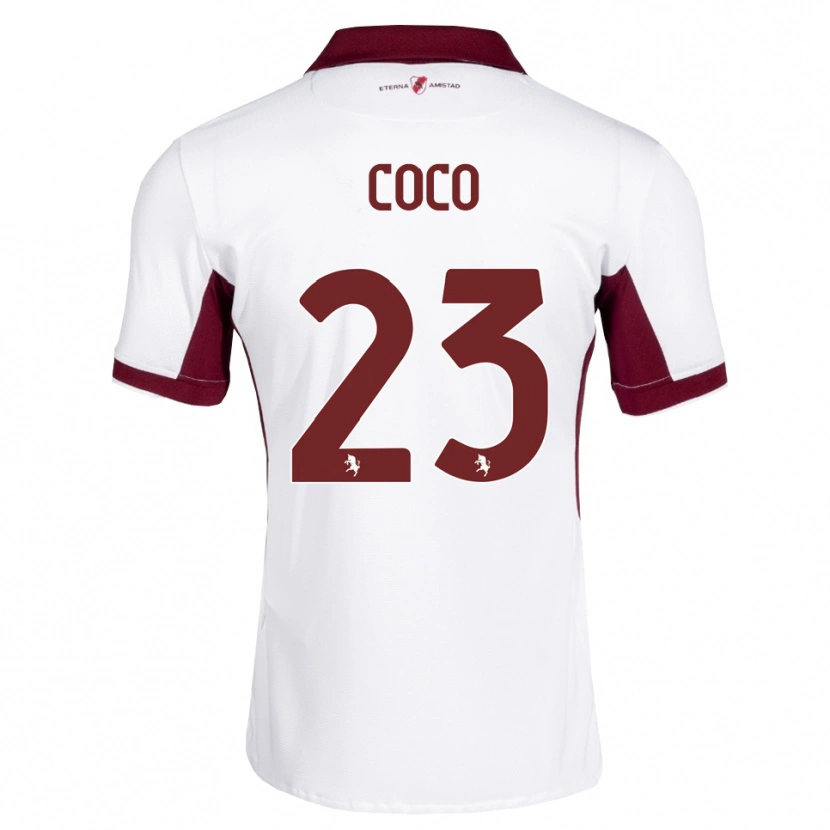 Danxen Kid Saúl Coco #23 Burgundy White Red Away Jersey 2026/27 T-Shirt