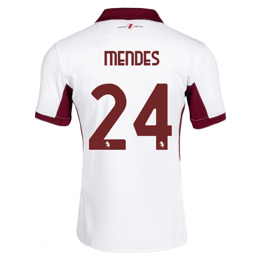 Danxen Kid Rodrigo Mendes #24 Burgundy White Red Away Jersey 2026/27 T-Shirt