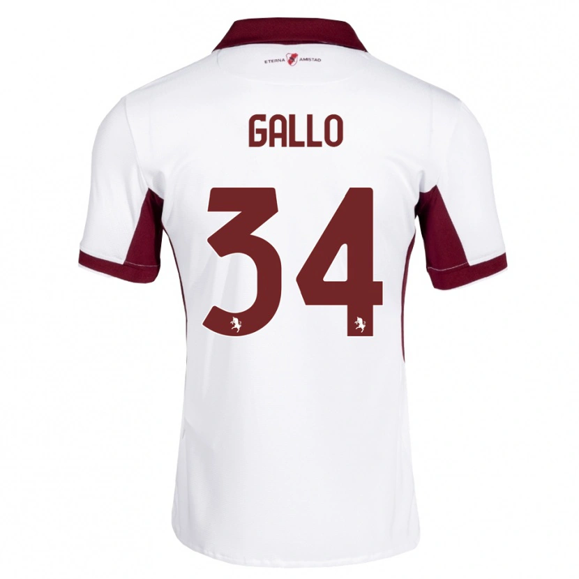 Danxen Kid Tommaso Gallo #34 Burgundy White Red Away Jersey 2026/27 T-Shirt