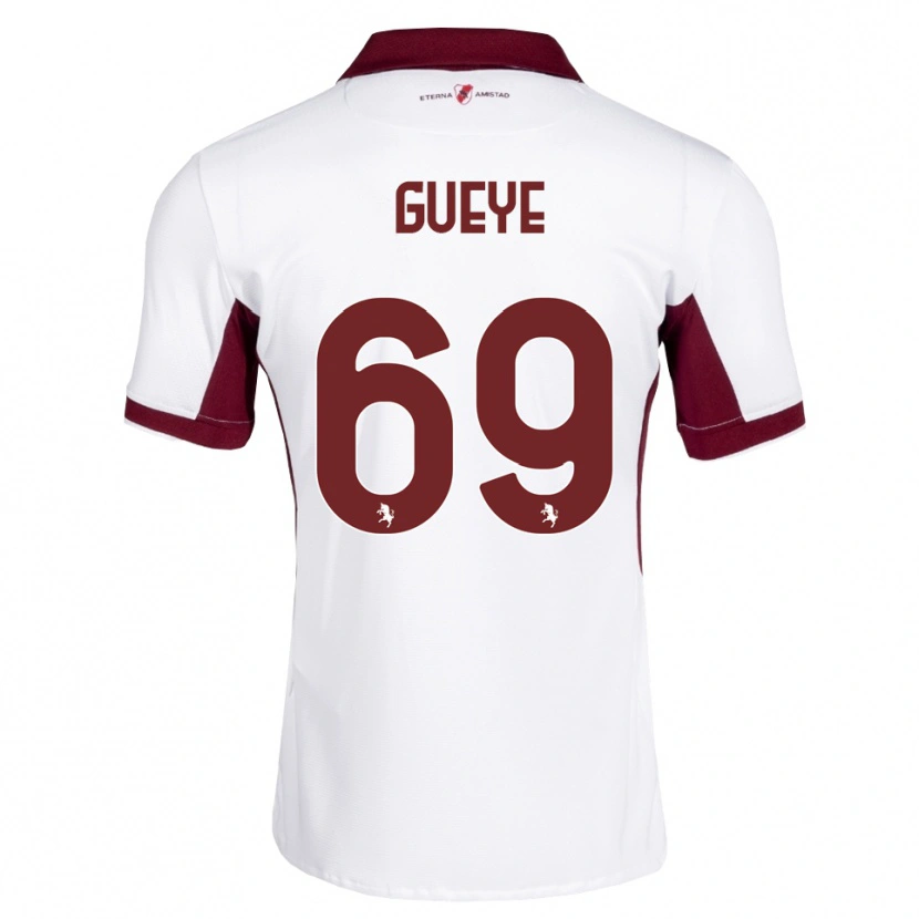 Danxen Kid Ousmane Gueye #69 Burgundy White Red Away Jersey 2026/27 T-Shirt