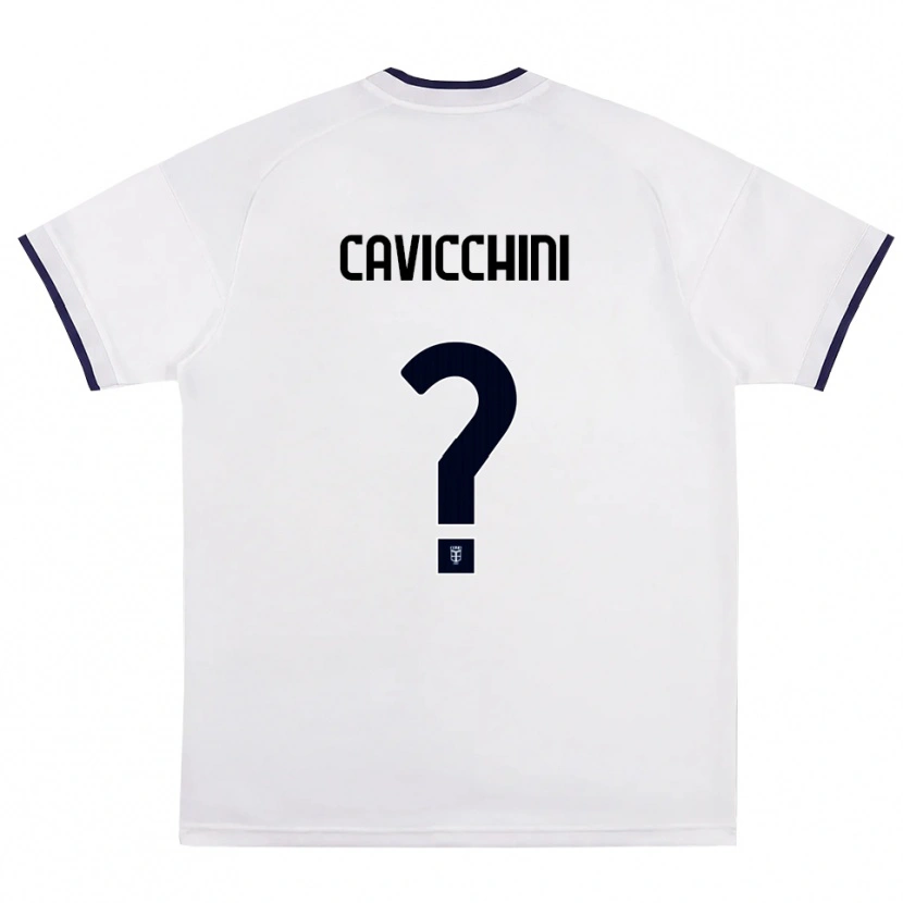 Danxen Kid Leonardo Cavicchini #0 White Red Royal Blue Away Jersey 2026/27 T-Shirt