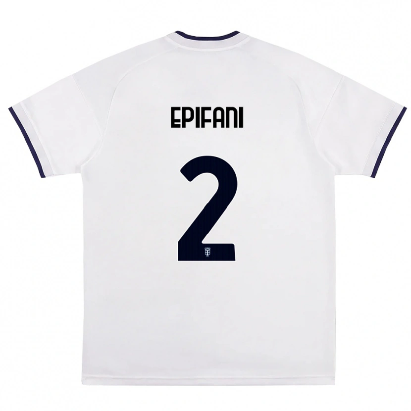 Danxen Kid Lorenzo Epifani #2 White Red Royal Blue Away Jersey 2026/27 T-Shirt