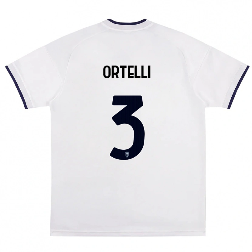 Danxen Kid Manuel Ortelli #3 White Red Royal Blue Away Jersey 2026/27 T-Shirt