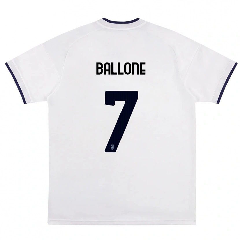 Danxen Kid Andrea Ballone #7 White Red Royal Blue Away Jersey 2026/27 T-Shirt