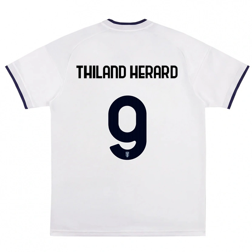 Danxen Kid Robin Thiland-Herard #9 White Red Royal Blue Away Jersey 2026/27 T-Shirt