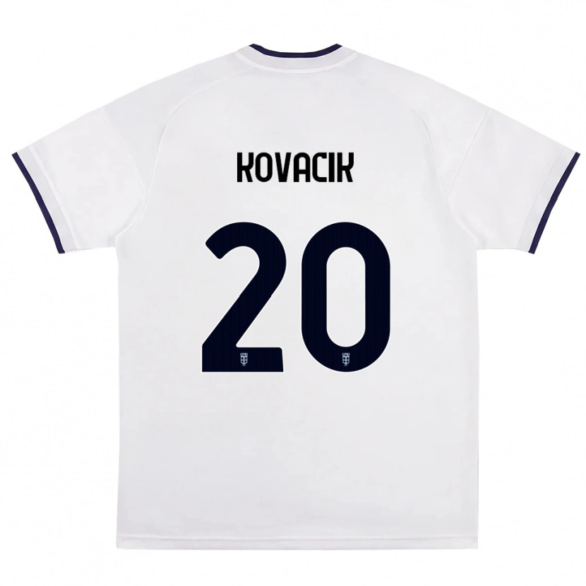 Danxen Kid Peter Kovacik #20 White Red Royal Blue Away Jersey 2026/27 T-Shirt