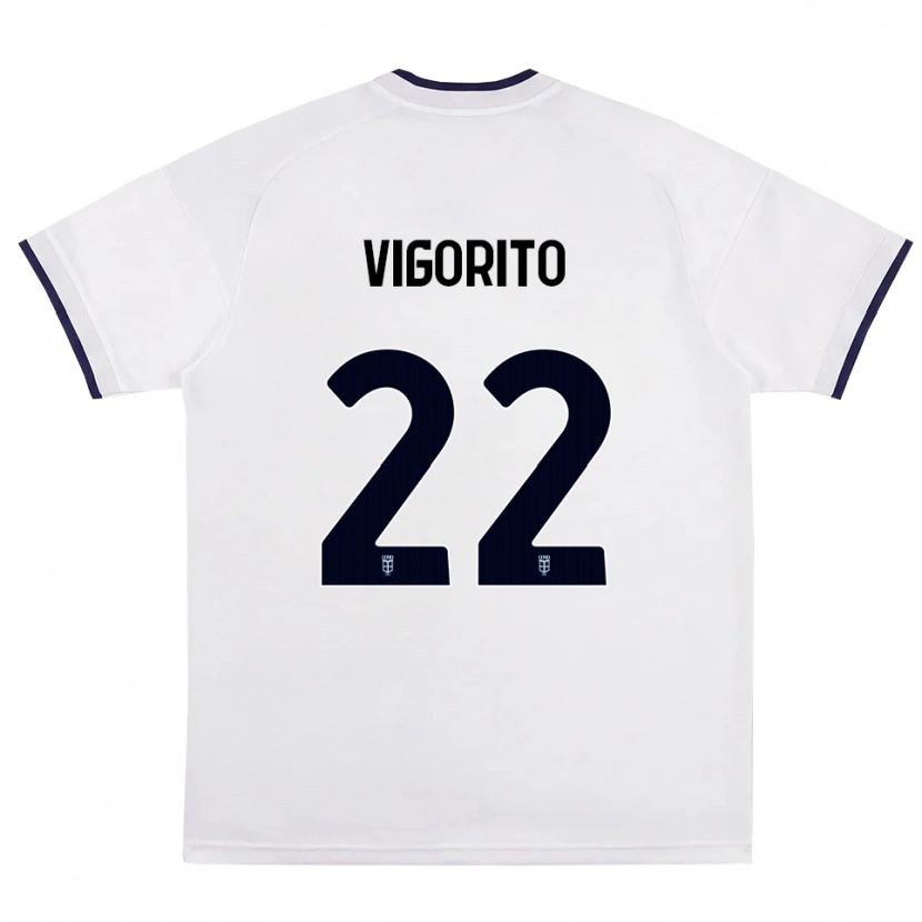 Danxen Kid Mauro Vigorito #22 White Red Royal Blue Away Jersey 2026/27 T-Shirt