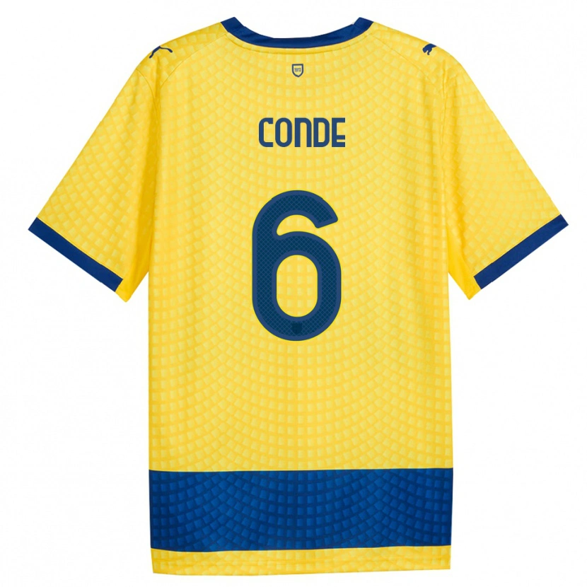 Danxen Kid Bernardo Conde #6 Yellow Blue Black Away Jersey 2026/27 T-Shirt