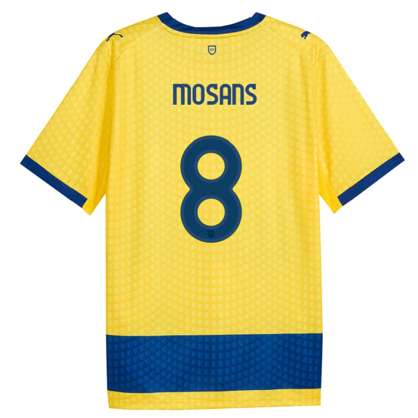 Danxen Kid Kristaps Mosans #8 Yellow Blue Black Away Jersey 2026/27 T-Shirt