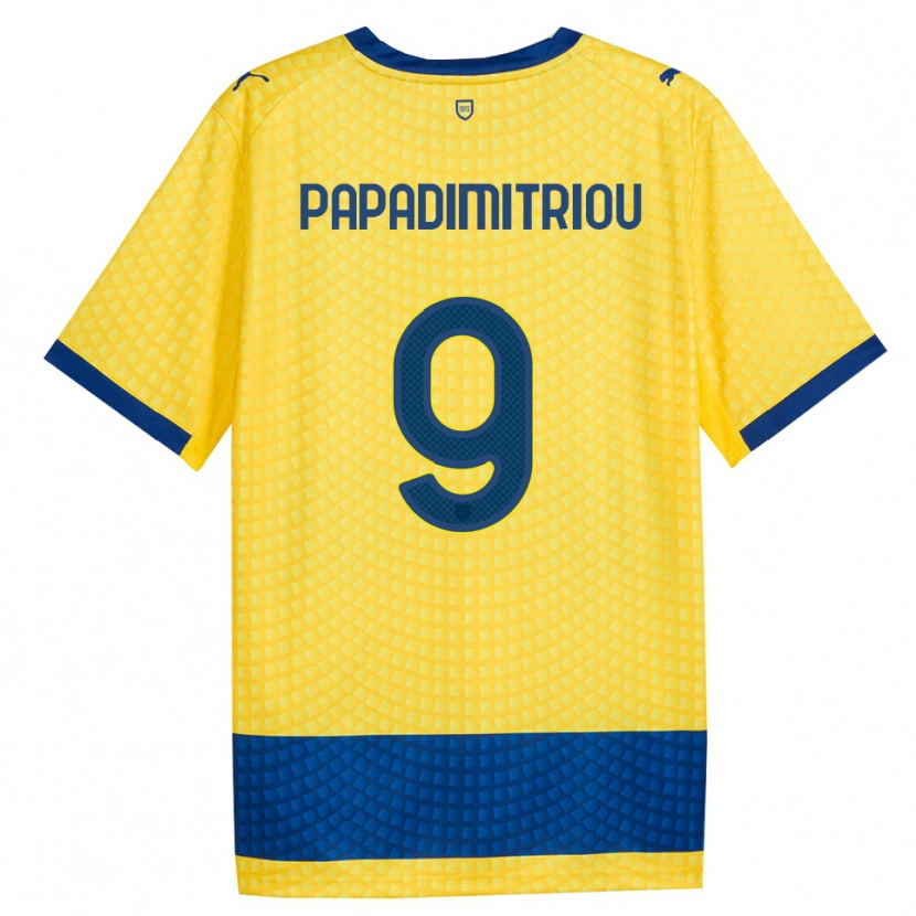 Danxen Kid Eirinaios Papadimitriou #9 Yellow Blue Black Away Jersey 2026/27 T-Shirt