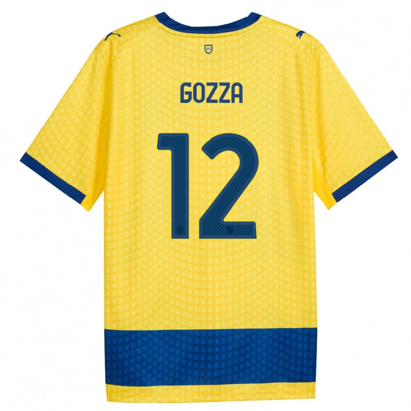 Danxen Kid Luca Gozza #12 Yellow Blue Black Away Jersey 2026/27 T-Shirt
