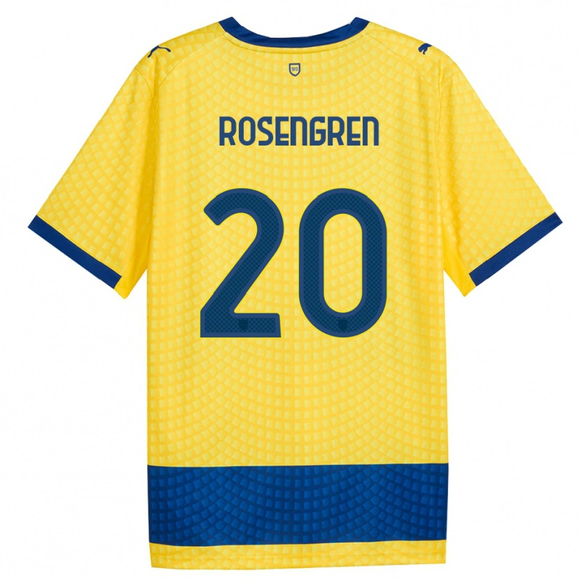 Danxen Kid Lukas Rosengren #20 Yellow Blue Black Away Jersey 2026/27 T-Shirt