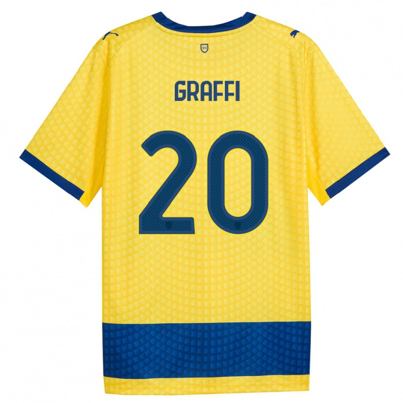 Danxen Kid Jacopo Graffi #20 Yellow Blue Black Away Jersey 2026/27 T-Shirt