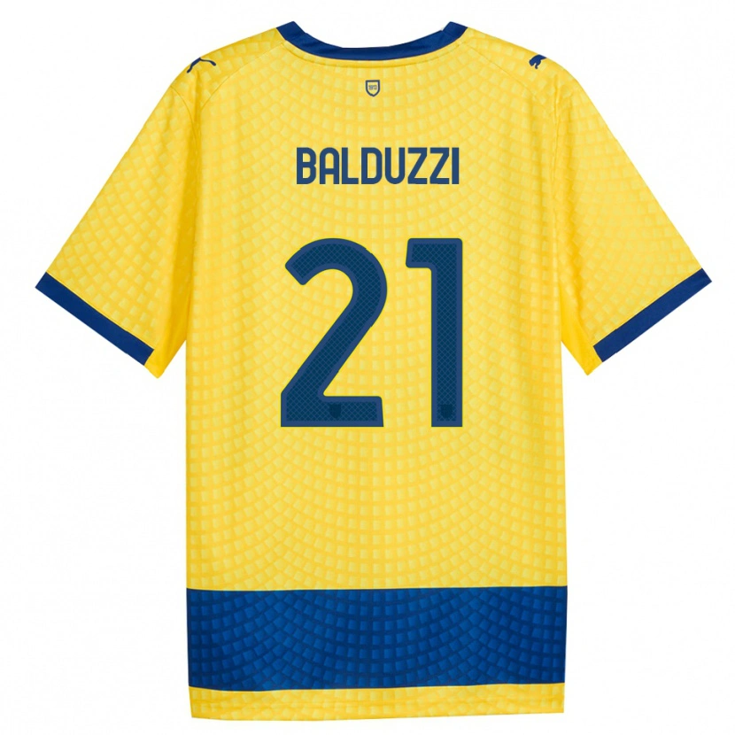 Danxen Kid Davide Balduzzi #21 Yellow Blue Black Away Jersey 2026/27 T-Shirt