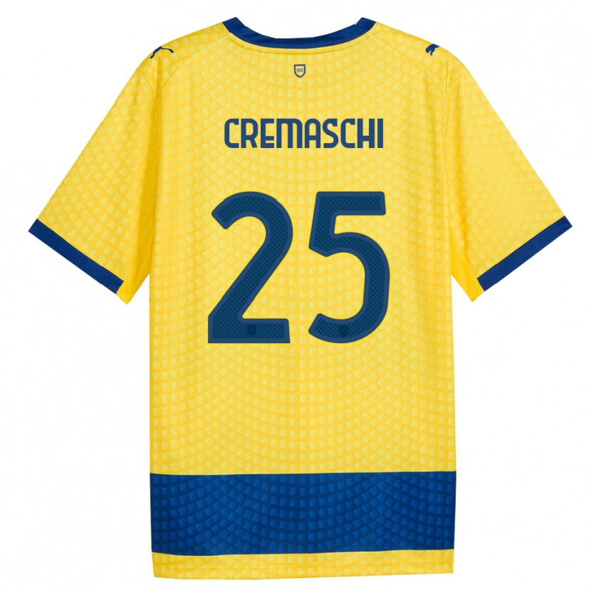 Danxen Kid Benja Cremaschi #25 Yellow Blue Black Away Jersey 2026/27 T-Shirt