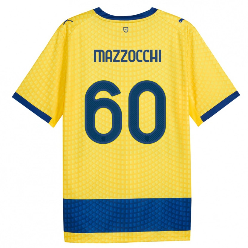 Danxen Kid Alessandro Mazzocchi #60 Yellow Blue Black Away Jersey 2026/27 T-Shirt