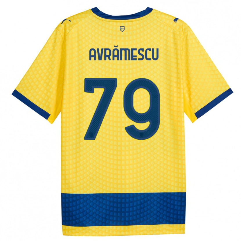 Danxen Kid Ianis Avrămescu #79 Yellow Blue Black Away Jersey 2026/27 T-Shirt