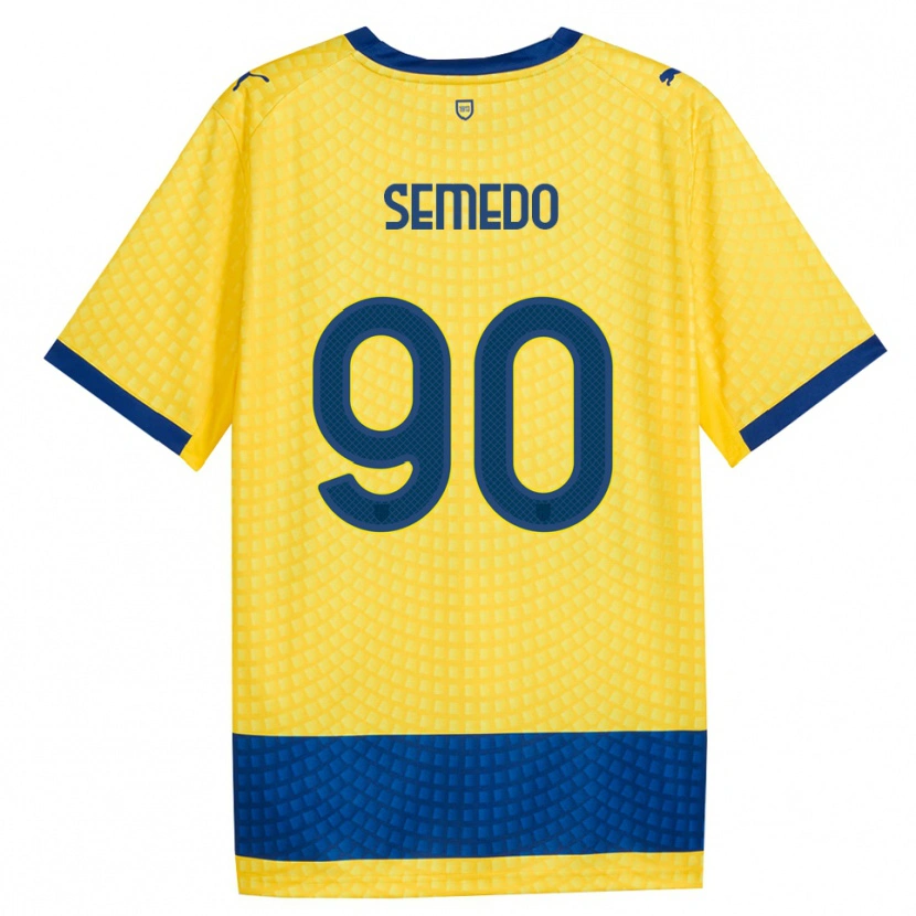 Danxen Kid Afonso Semedo #90 Yellow Blue Black Away Jersey 2026/27 T-Shirt