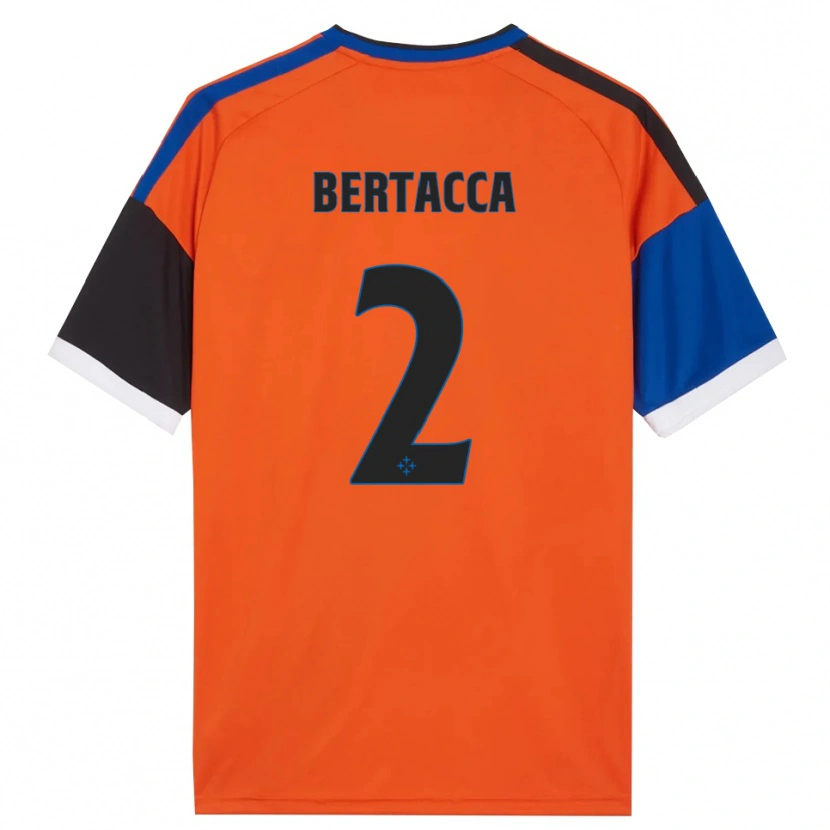 Danxen Kid Samuele Bertacca #2 Orange Blue Black White Away Jersey 2026/27 T-Shirt