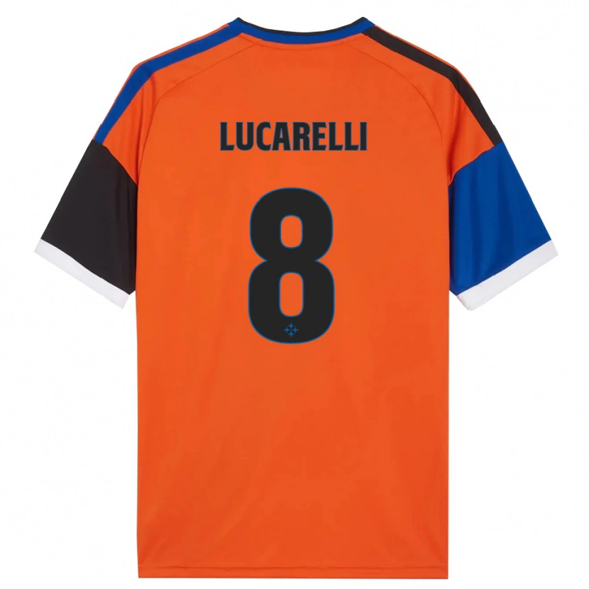 Danxen Kid Lapo Lucarelli #8 Orange Blue Black White Away Jersey 2026/27 T-Shirt