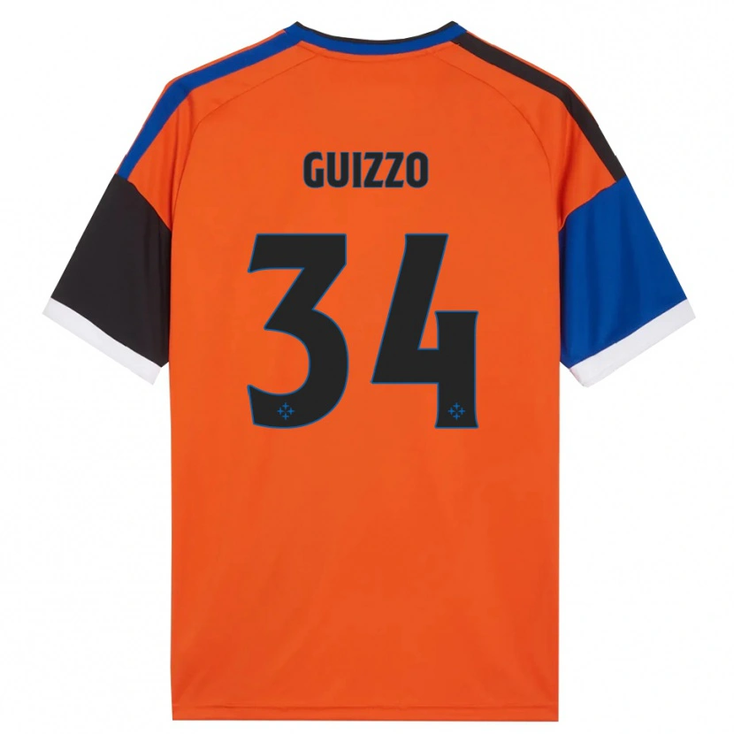 Danxen Kid Tommaso Guizzo #34 Orange Blue Black White Away Jersey 2026/27 T-Shirt
