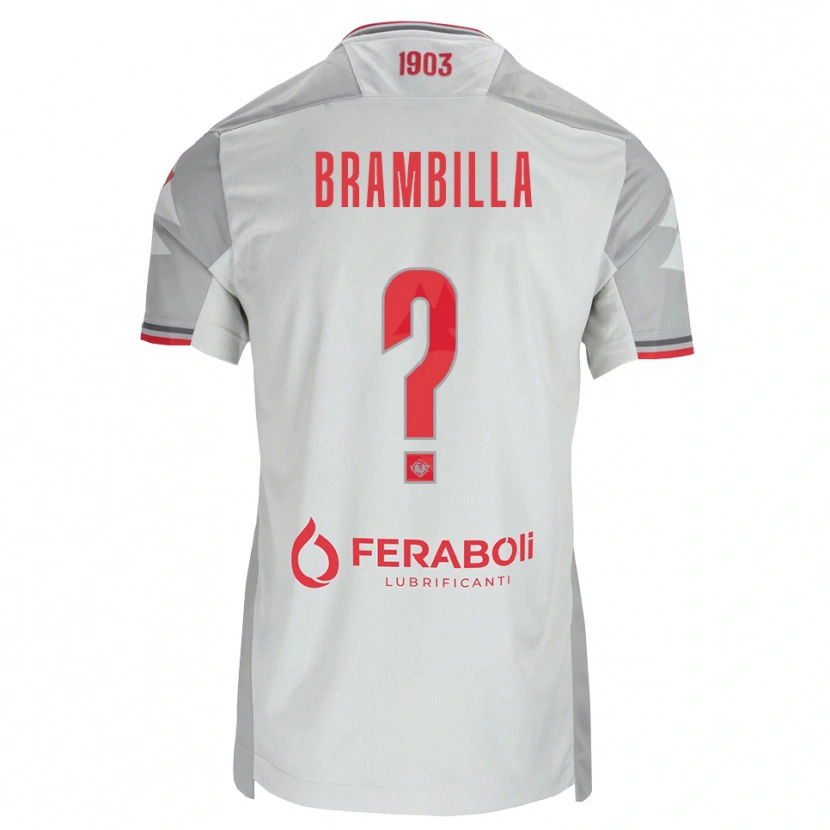 Danxen Kid Alessio Brambilla #0 Grey White Red Away Jersey 2026/27 T-Shirt
