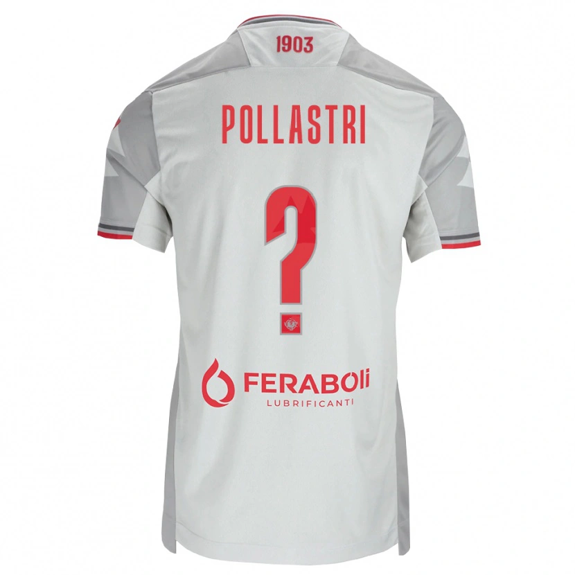 Danxen Kid Luca Pollastri #0 Grey White Red Away Jersey 2026/27 T-Shirt