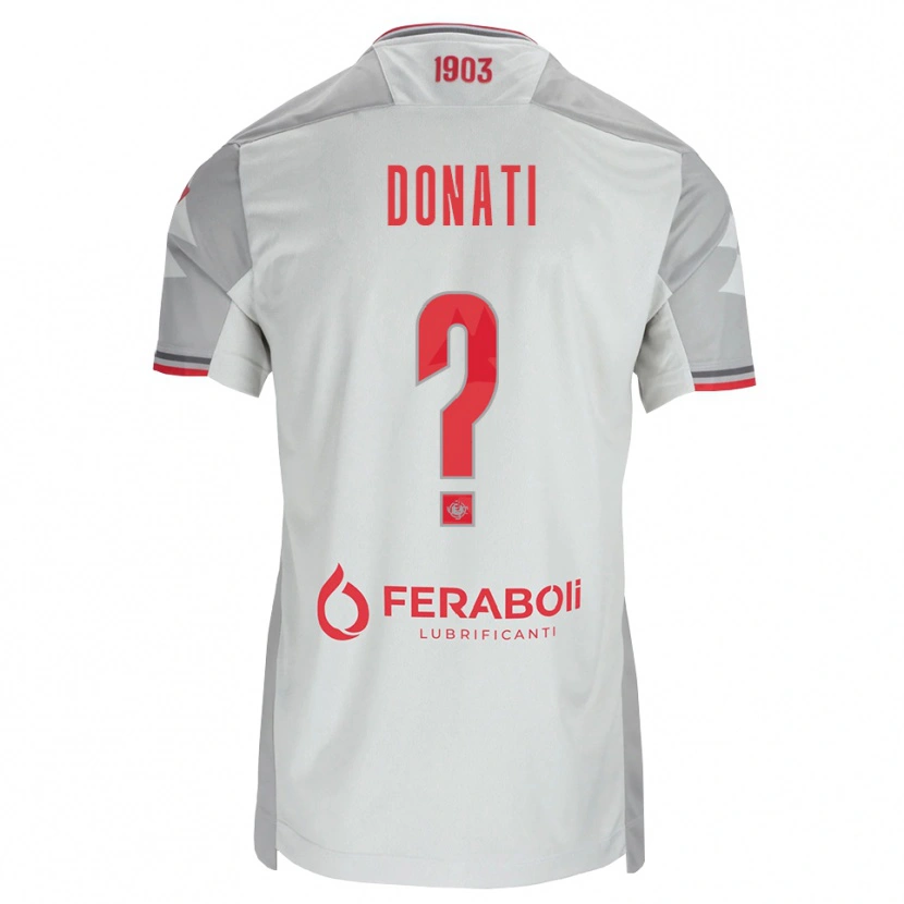 Danxen Kid Pietro Donati #0 Grey White Red Away Jersey 2026/27 T-Shirt