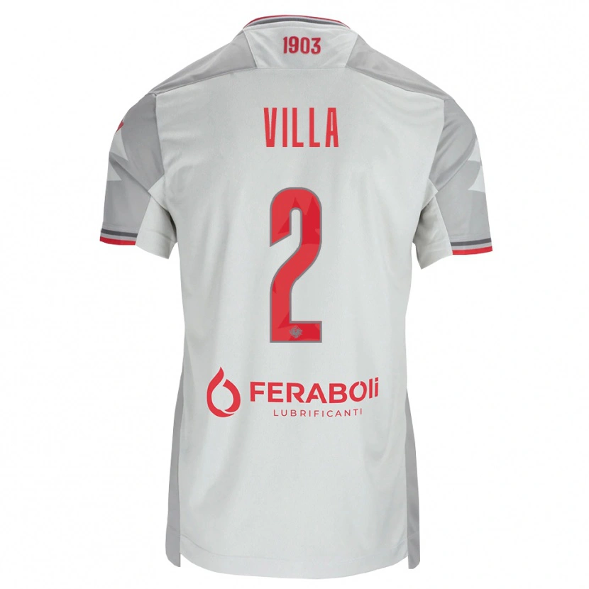 Danxen Kid Riccardo Villa #2 Grey White Red Away Jersey 2026/27 T-Shirt