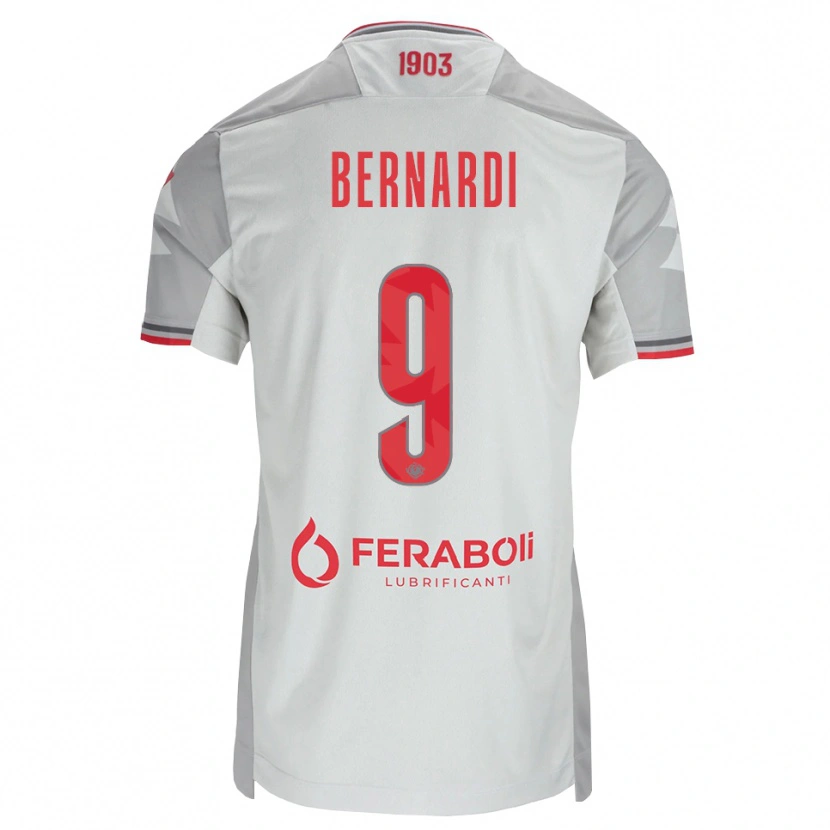 Danxen Kid Andrea Bernardi #9 Grey White Red Away Jersey 2026/27 T-Shirt