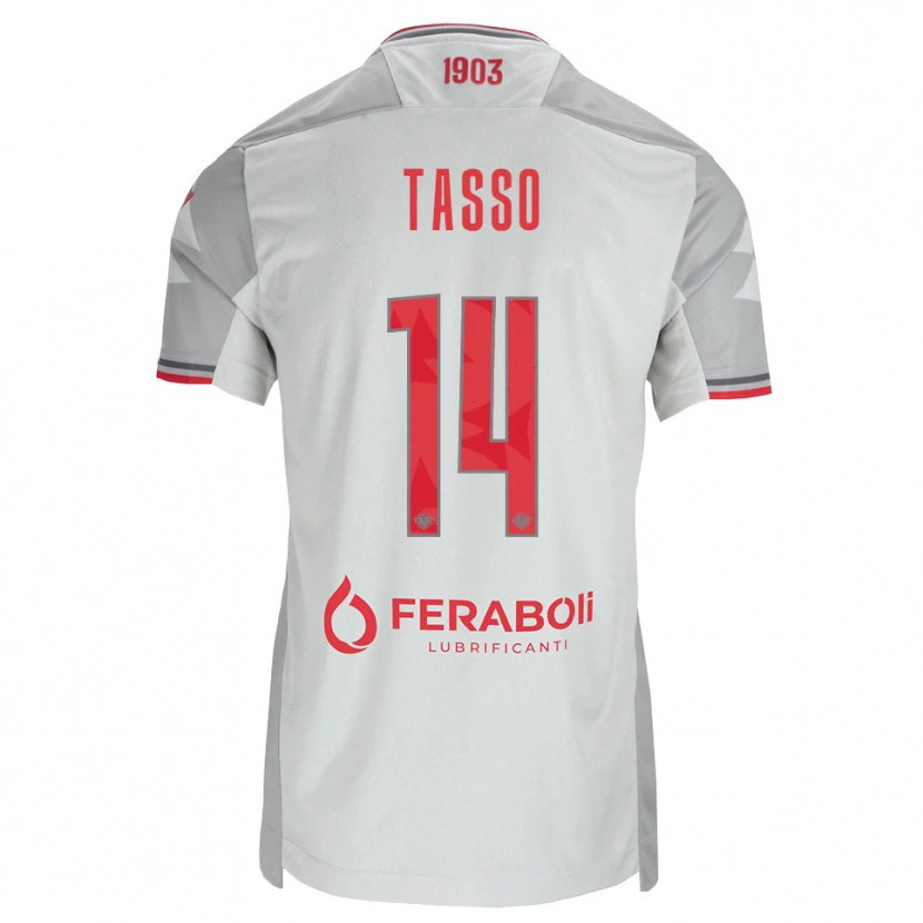 Danxen Kid Achille Tasso #14 Grey White Red Away Jersey 2026/27 T-Shirt