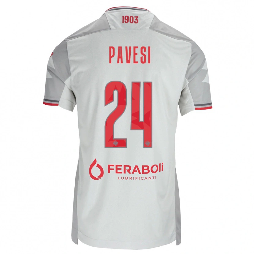 Danxen Kid Davide Pavesi #24 Grey White Red Away Jersey 2026/27 T-Shirt