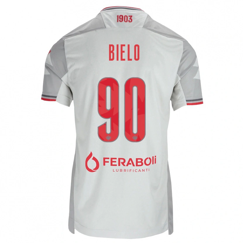 Danxen Kid Manu Bielo #90 Grey White Red Away Jersey 2026/27 T-Shirt