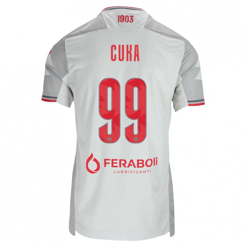 Danxen Kid Samuel Cuka #99 Grey White Red Away Jersey 2026/27 T-Shirt