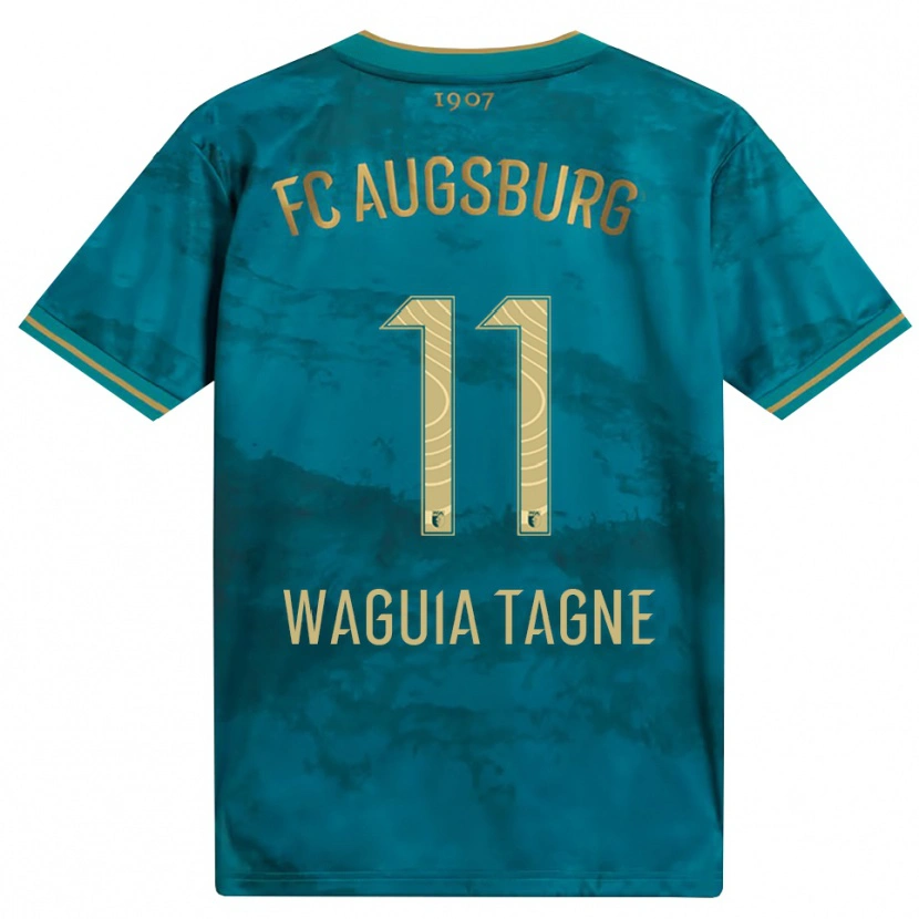 Danxen Kid Evan Waguia Tagne #11 Green Brown Away Jersey 2026/27 T-Shirt