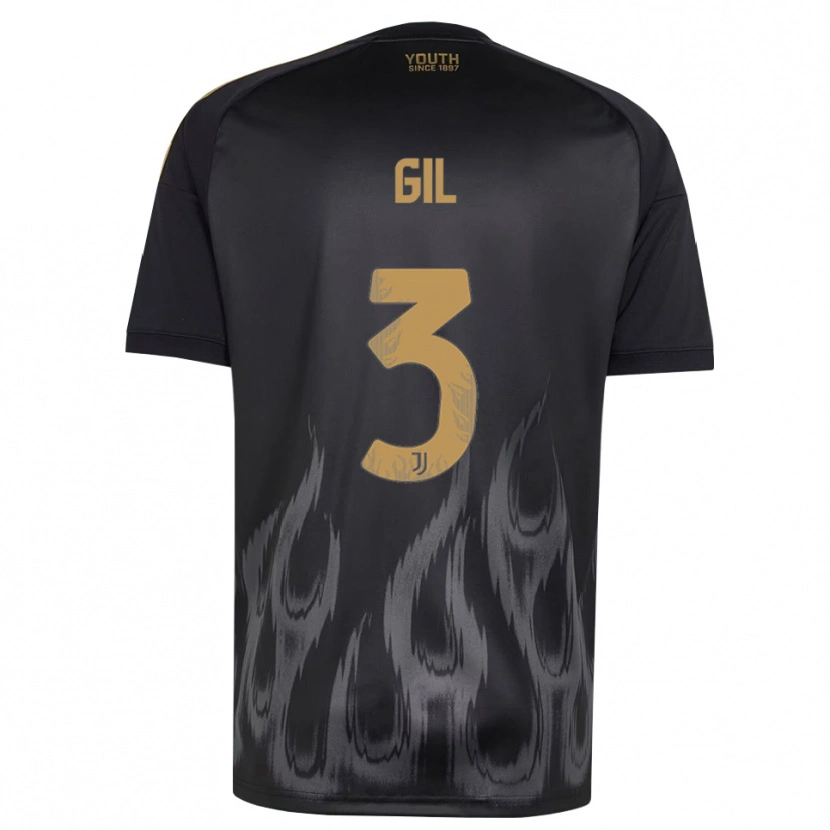 Danxen Kid Javier Gil #3 Black Brown Third Jersey 2026/27 T-Shirt