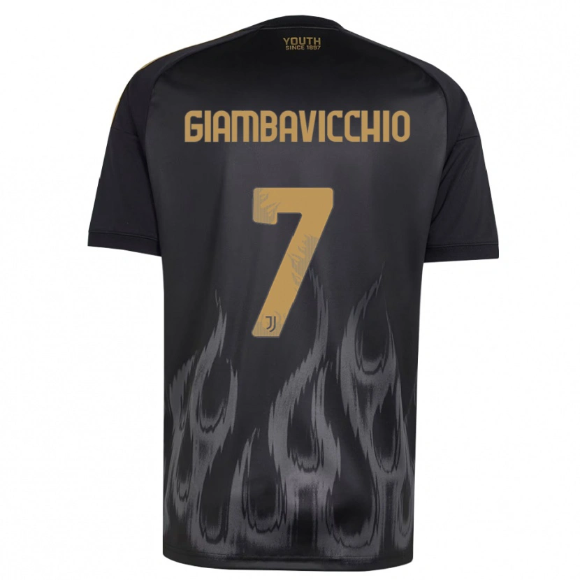 Danxen Kid Franco Giambavicchio #7 Black Brown Third Jersey 2026/27 T-Shirt