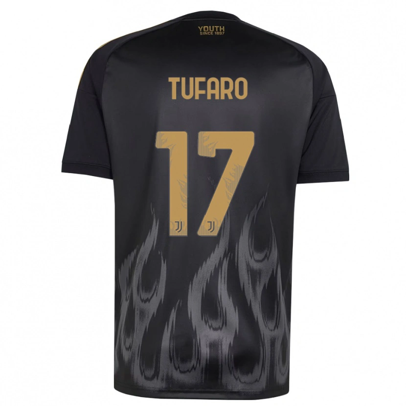 Danxen Kid Gabriele Tufaro #17 Black Brown Third Jersey 2026/27 T-Shirt