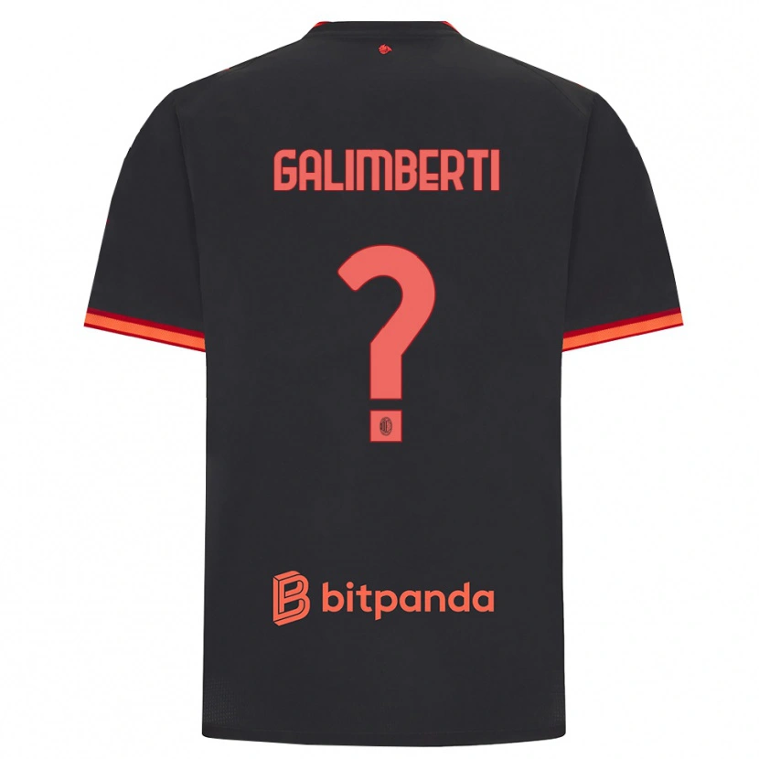 Danxen Kid Vittorio Galimberti #0 Black Red Third Jersey 2026/27 T-Shirt